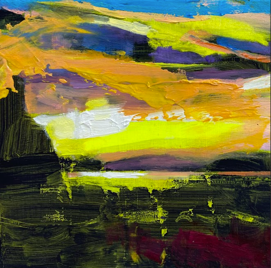 Scotian Skies (Tangerine and Turquoise)